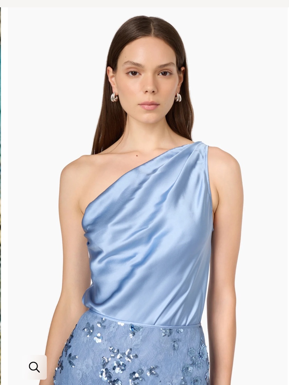 CAMI NYC DARBY BLUE BODYSUIT 100% SILK